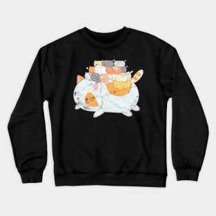 Cat Mom Cuddle Pile Crewneck Sweatshirt